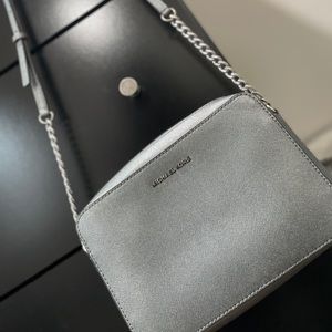 Michael Kors Silver Crossbody Purse